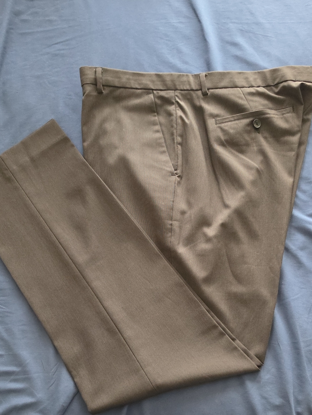 Calvin Klein Men's Dark-Gray Dress Pants - Tailored Flat Front